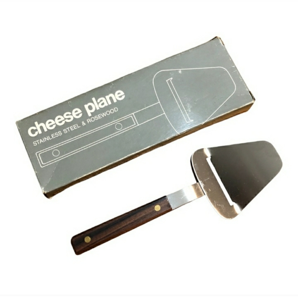 POTTERY BARN Cheese Plane Stainless steel & Rosewood Vintage Deadstock.N…